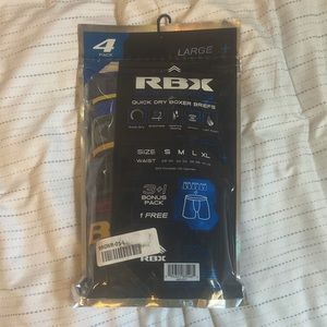 Large boxers colors blue,red, and black